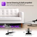 TurboTronic Dampfmopp Scheuermopp 1200W Dampfreiniger mit 2 rotierenden Power-Pads, 400ml Tank, 2 Dampfstufen, entfernt 99,9 % Bakterien, Bodenreiniger für Fliesen Laminat Holz