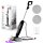 TurboTronic Dampfmopp Scheuermopp 1200W Dampfreiniger mit 2 rotierenden Power-Pads, 400ml Tank, 2 Dampfstufen, entfernt 99,9 % Bakterien, Bodenreiniger für Fliesen Laminat Holz