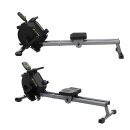 SportTronic Rudergerät - ST-X8 - Magnet Rudergerät leise, Doppelgleitschiene, 16 Widerstandsstufen, LCD-Computer, klappbar, Ganzkörpertraining bis 120 kg