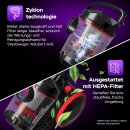 TurboTronic Zyklon Staubsauger CV07 - brachiale 19kPa Saugkraft 700W ohne Beutel kleiner Trockensauger für Parkett Tierhaare Hundehaare beutellos Bodenstaubsauger SCHWARZ/ROT