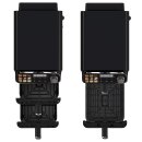 TurboTronic Heißluftfritteuse XXL – 11 L vertikale Doppelkammer Heißluftfritteuse 2 × 5,5 L DualZone, platzsparendes Double-Stack-Design AirFryer inkl. Silikoneinlagen, fettarmes Frittieren ohne Öl, schwarz