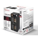 TurboTronic Heißluftfritteuse XXL – 11 L vertikale Doppelkammer Heißluftfritteuse 2 × 5,5 L DualZone, platzsparendes Double-Stack-Design AirFryer inkl. Silikoneinlagen, fettarmes Frittieren ohne Öl, schwarz