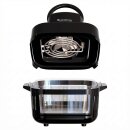 TurboTronic Heißluftfritteuse 6  L - AFG6 - 1600 W Glas Airfryer – Digitale Heißluft Fritteuse 50–180 °C 7 Programme Touch-Display Air Fryer Heißluftofen BPA-frei