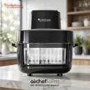 TurboTronic Heißluftfritteuse 6  L - AFG6 - 1600 W Glas Airfryer – Digitale Heißluft Fritteuse 50–180 °C 7 Programme Touch-Display Air Fryer Heißluftofen BPA-frei