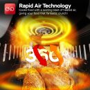 TurboTronic Heißluftfritteuse 6  L - AFG6 - 1600 W Glas Airfryer – Digitale Heißluft Fritteuse 50–180 °C 7 Programme Touch-Display Air Fryer Heißluftofen BPA-frei