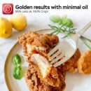 TurboTronic Heißluftfritteuse 6  L - AFG6 - 1600 W Glas Airfryer – Digitale Heißluft Fritteuse 50–180 °C 7 Programme Touch-Display Air Fryer Heißluftofen BPA-frei