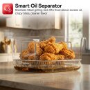 TurboTronic Heißluftfritteuse 6  L - AFG6 - 1600 W Glas Airfryer – Digitale Heißluft Fritteuse 50–180 °C 7 Programme Touch-Display Air Fryer Heißluftofen BPA-frei