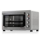 TurboTronic XXL Tischbackofen - EVS60 - 60 Liter mit Umluft und Drehspieß, Edelstahl, inkl. 2x Backblech, 2500W Elektrobackofen XL Kompakt Ofen mit Timer & Innenbeleuchtung