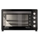 TurboTronic XXL Tischbackofen - EVS60 - 60 Liter mit Umluft und Drehspieß, Edelstahl, inkl. 2x Backblech, 2500W Elektrobackofen XL Kompakt Ofen mit Timer & Innenbeleuchtung
