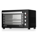 TurboTronic XXL Tischbackofen - EVS60 - 60 Liter mit Umluft und Drehspieß, Edelstahl, inkl. 2x Backblech, 2500W Elektrobackofen XL Kompakt Ofen mit Timer & Innenbeleuchtung