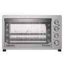 TurboTronic XXL Tischbackofen - EVS60 - 60 Liter mit Umluft und Drehspieß, Edelstahl, inkl. 2x Backblech, 2500W Elektrobackofen XL Kompakt Ofen mit Timer & Innenbeleuchtung
