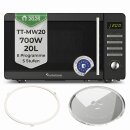 TurboTronic TT-MW20 Digitale Mikrowelle | 700W 20L...