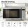 TurboTronic TT-MW20 Digitale Mikrowelle | 700W 20L Edelstahl-Look | 5 Leistungsstufen, 8 Automatikprogramme, Schnellstart, LED-Display & Kindersicherung
