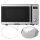 TurboTronic TT-MW20 Digitale Mikrowelle | 700W 20L Edelstahl-Look | 5 Leistungsstufen, 8 Automatikprogramme, Schnellstart, LED-Display & Kindersicherung