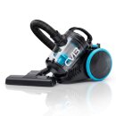 TurboTronic Zyklon-Staubsauger – TT-CV13 – beutelloser Bodenstaubsauger, 700 W, 18 kPa Saugkraft, 2,5-l-Staubbehälter, HEPA-Filter, 16 m Aktionsradius, Schwarz/Blau