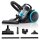 TurboTronic Zyklon-Staubsauger – TT-CV13 – beutelloser Bodenstaubsauger, 700 W, 18 kPa Saugkraft, 2,5-l-Staubbehälter, HEPA-Filter, 16 m Aktionsradius, Schwarz/Blau