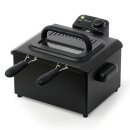 TurboTronic Doppelkorb-Fritteuse – TT-DF3 – 5 l Ölvolumen, 2200 W, 90–190 °C, 2 Frittierkörbe, Sichtfenster, Kaltzone, zerlegbar, Schwarz