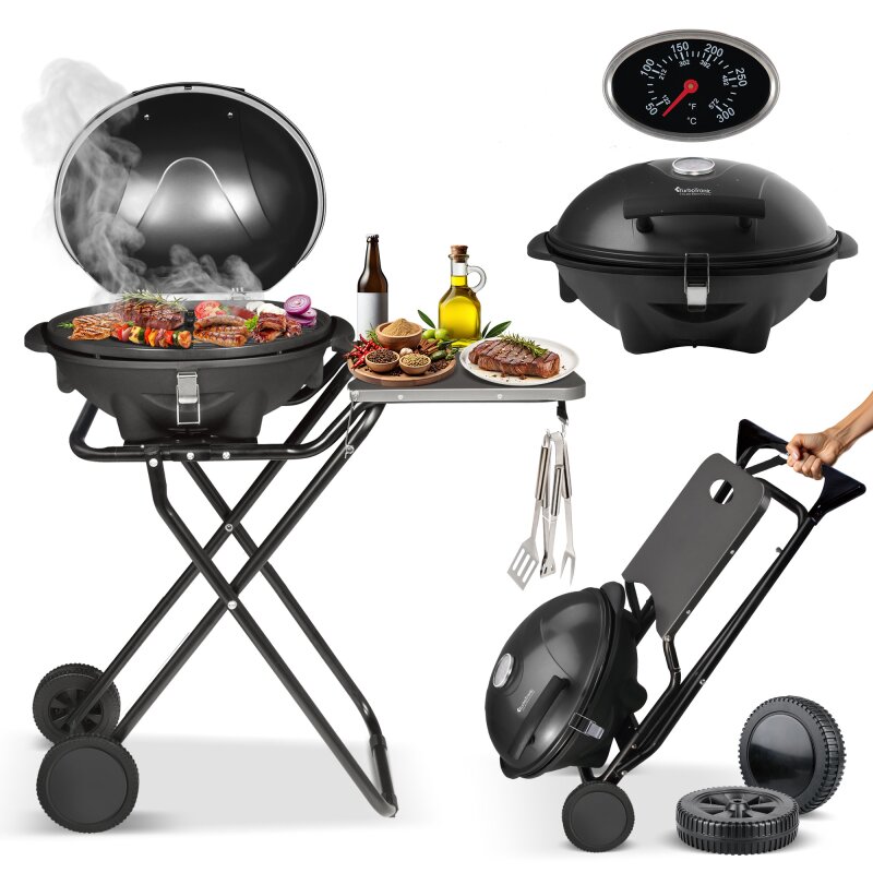 BBQ Elektro-Grill 2400 Watt Grillwagen Kugelgrill, Tisch / Stand-Gril, 129,99 €