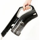 TurboTronic 22.2 V Akku Staubsauger VS-280  LI-ION Multi-Zyklon mit rotierender Bodenbürste Handstaubsauger Stiel Akku Sauger Bodensauger Schwarz